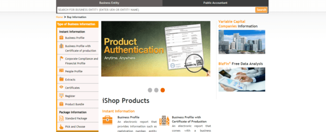 Buy business info from ACRA's Bizfile